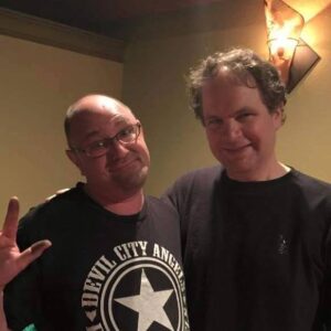 Danny "Guns" Miller sporting his DCA with Eddie Trunk