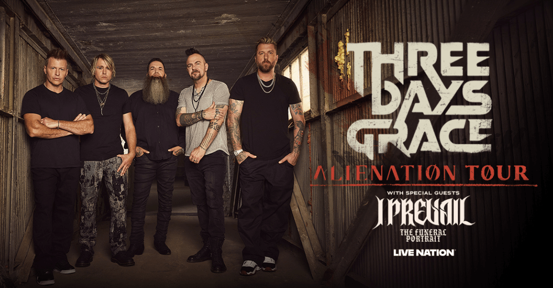 Three Days Grace Alienation Tour Flyer with I PREVAIL and The Funeral Portrait
