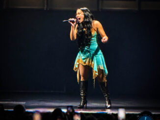 Demi Lovato performing live on stage at Nationwide Arena in Columbus during her 2026 tour